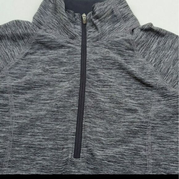 M SEMI-FITTED Half zip OLD NAVY TECH SHIRT GRAY PULLOVER POPOVER JACKET Medium - Picture 9 of 9